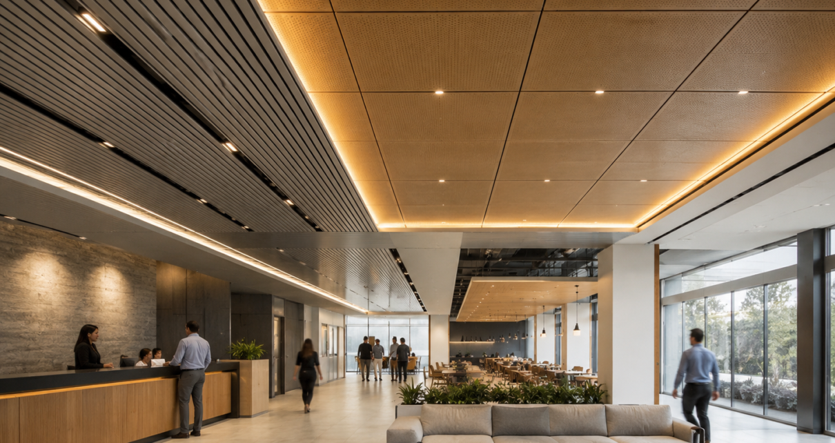 Commercial interior ceiling design